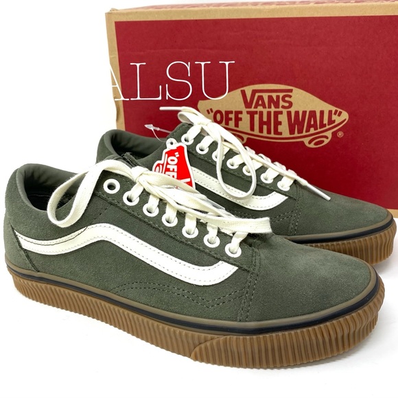 VANS Old Skool Suede Dusty Olive Women’s Sneakers - Picture 3 of 10